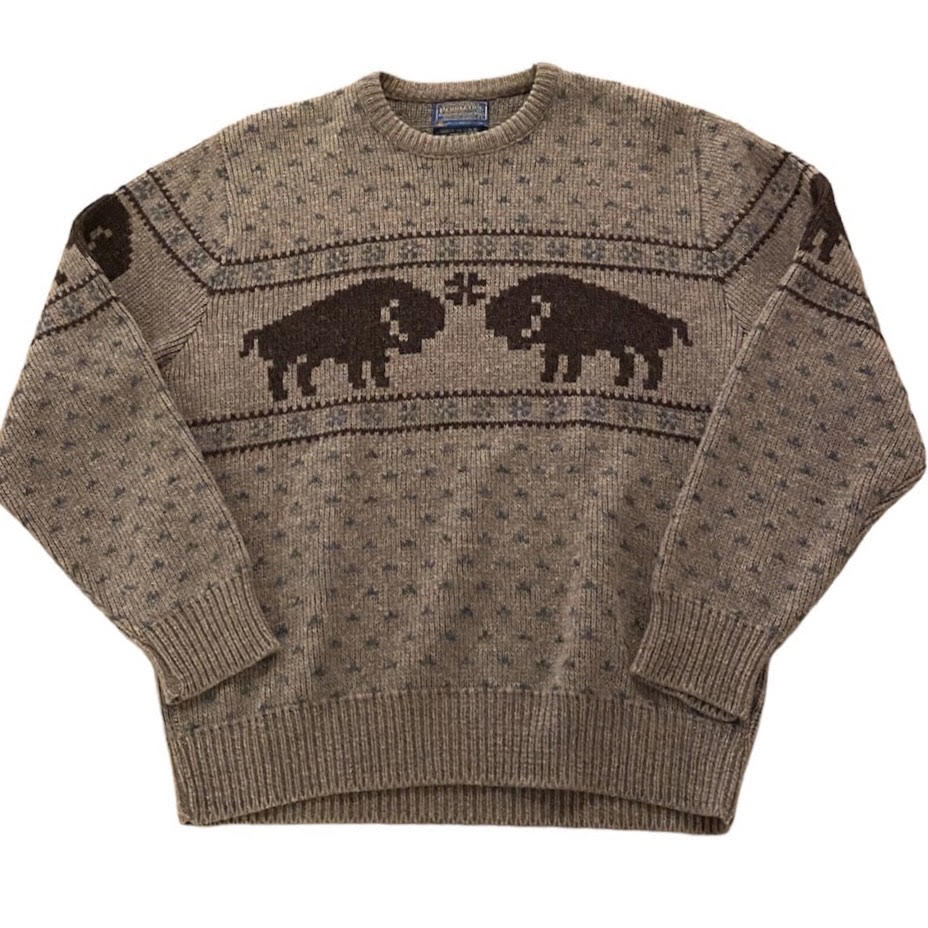pendleton knit GOUTE vintage,used & coffee