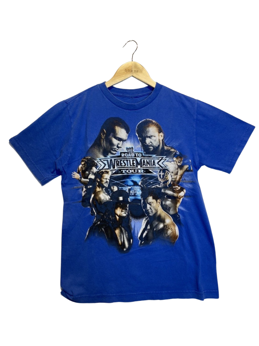 World Wrestling Entertainment blue T-shirts